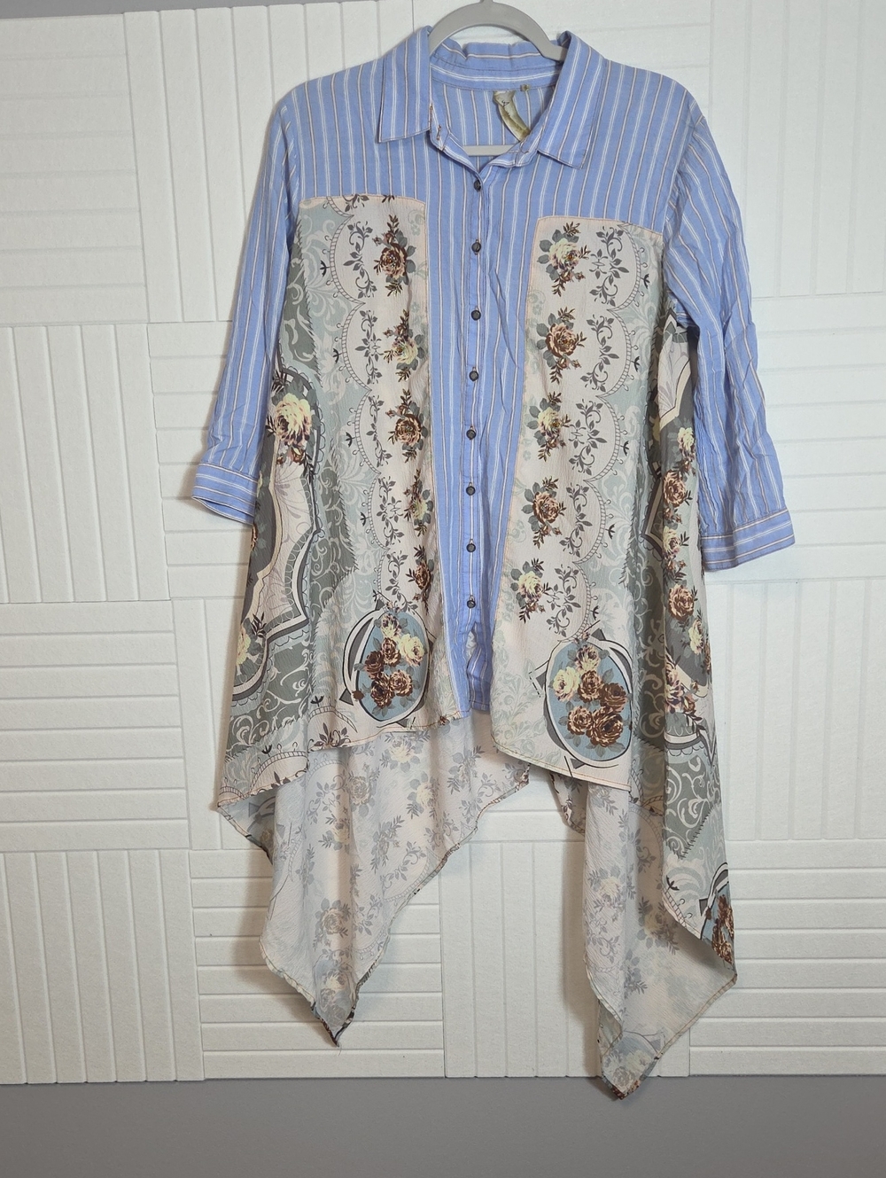 Aratta Silent Journey Flowy Western Tunic Top Size S